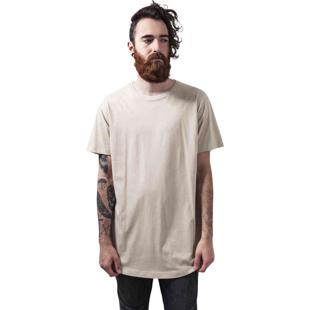 Urban Classics - Shaped Long Mens Tshirt - Cream